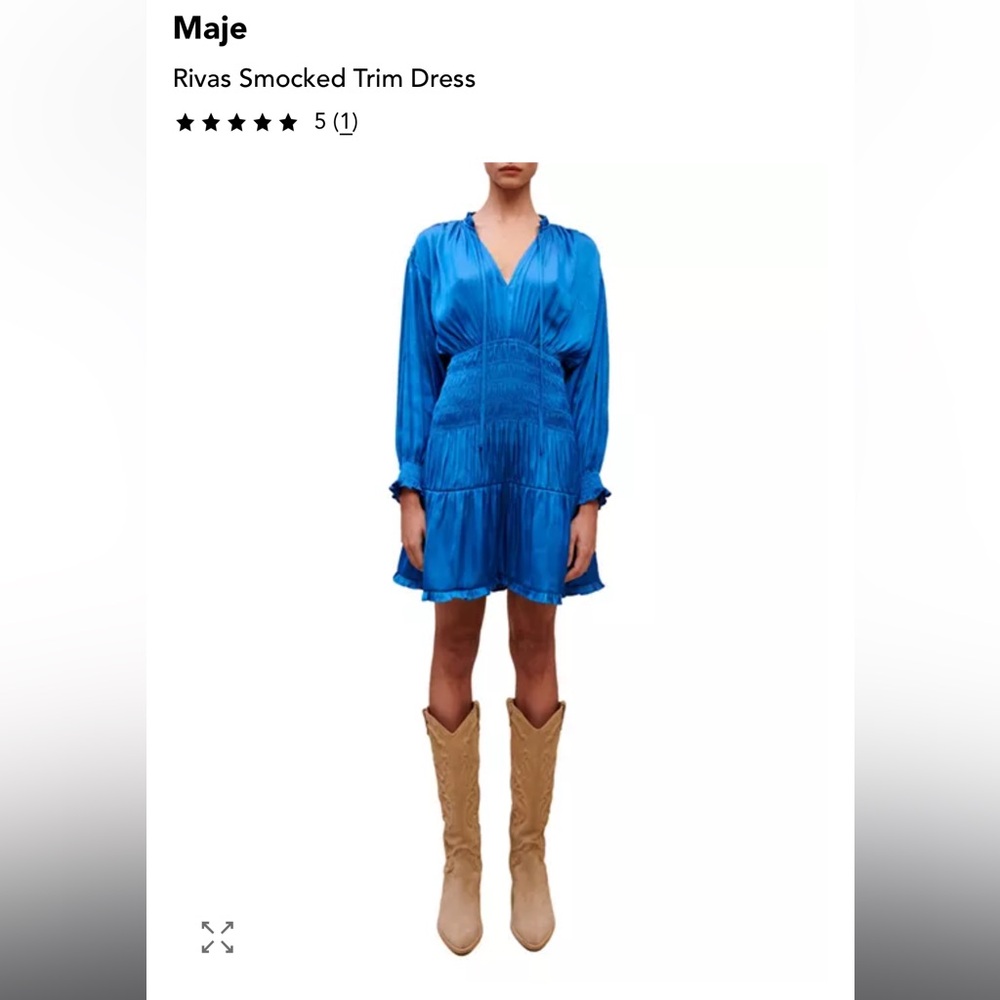 Maje RIVAS mini ruffles dress NWT